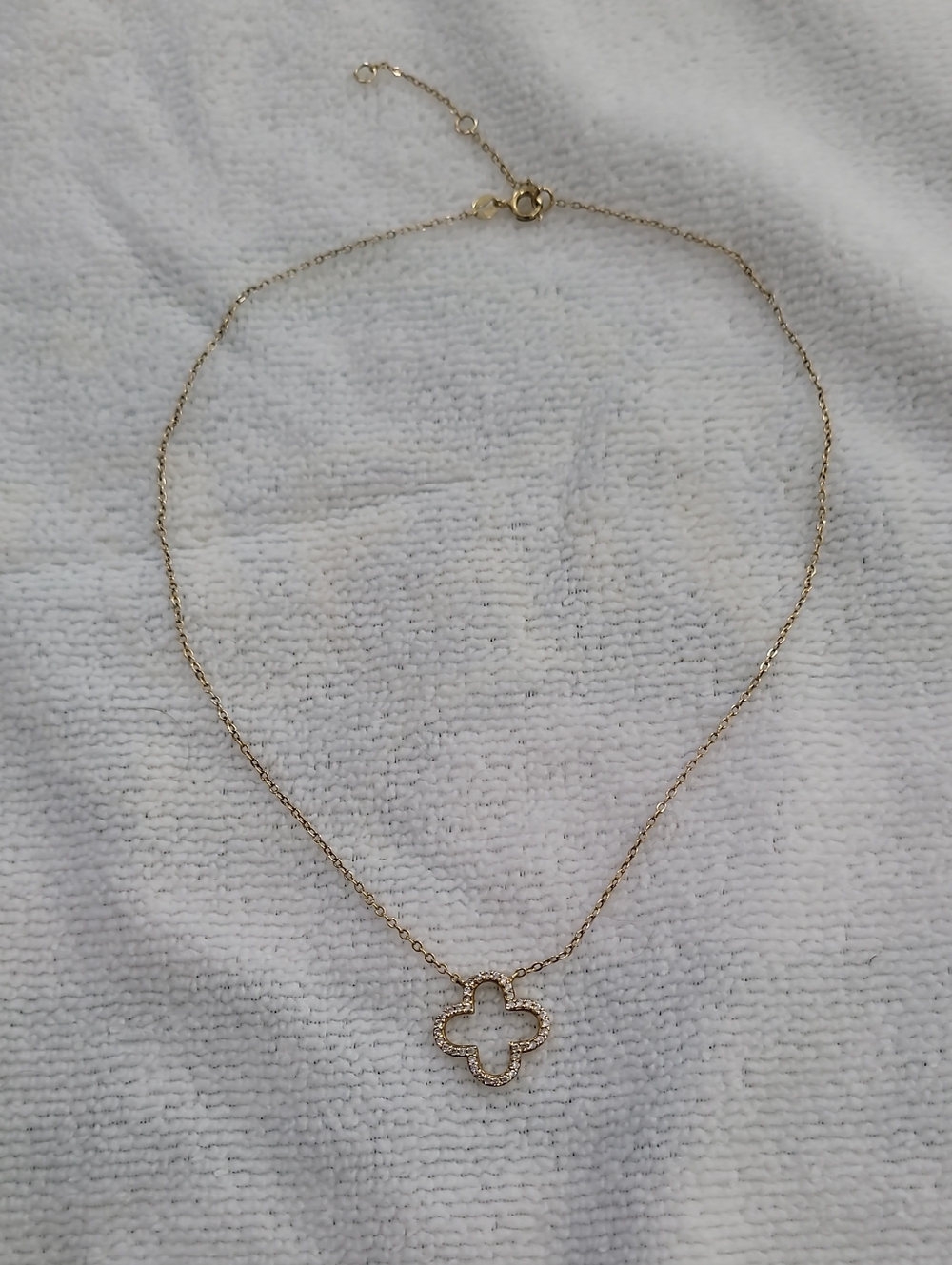 Freida Rothman Vault Gold Clover Pendant Necklace - Women Jewelry